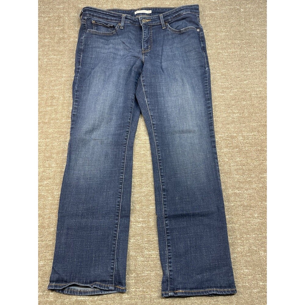 Levi's 414 Classic Straight Jeans Women’s 18W Blue Stretch Denim - Picture 2 of 14